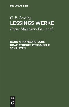 Cover Hamburgische Dramaturgie. Prosaische Schriften