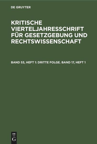 Dritte Folge. Band 17, Heft 1 Dritte Folge. Band 17, Heft 1