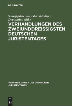 Cover Verhandlungen des zweiunddreißigsten Deutschen Juristentages