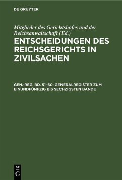 Cover Generalregister zum einundfünfzig bis sechzigsten Bande