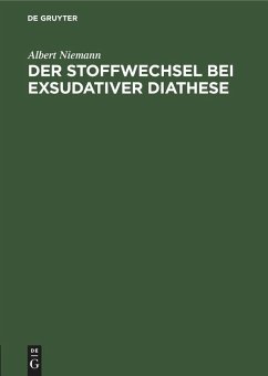 Cover Der Stoffwechsel bei exsudativer Diathese