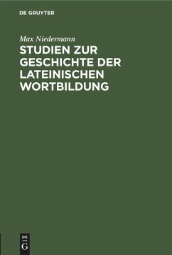 Cover Studien zur Geschichte der lateinischen Wortbildung