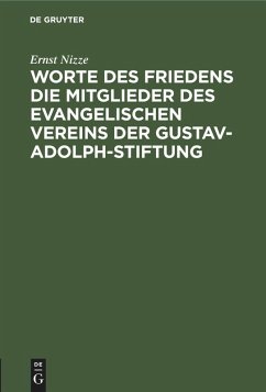 Cover Worte des Friedens die Mitglieder des evangelischen Vereins der Gustav-Adolph-Stiftung