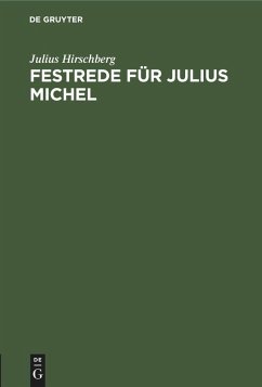 Cover Festrede für Julius Michel