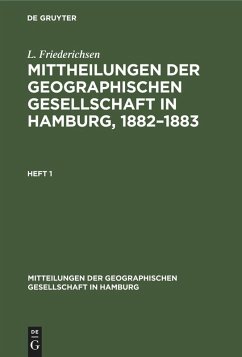 Cover Mittheilungen der Geographischen Gesellschaft in Hamburg, 1882-1883