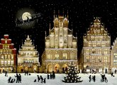 A4-Wandkalender - Weihnachtliches Stadtpanorama