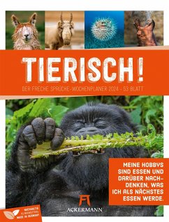 Cover Tierisch! Sprüchekalender - Wochenplaner Kalender 2024