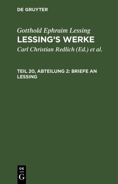 Briefe an Lessing (eBook, PDF) Briefe an Lessing (eBook, PDF)