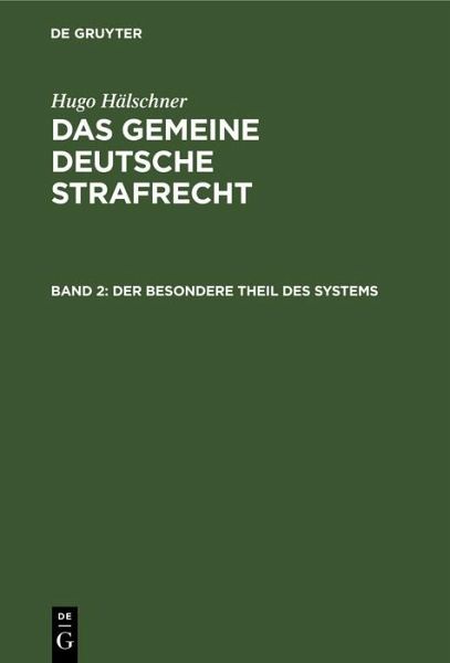Der besondere Theil des Systems (eBook, PDF) Der besondere Theil des Systems (eBook, PDF)