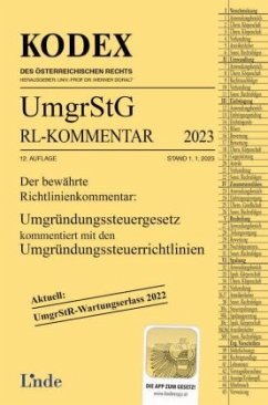 KODEX Umgründungssteuergesetz-Richtlinienkommentar 2023 - Wellinger, Günter