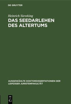 Das Seedarlehen des Altertums (eBook, PDF) Cover Das Seedarlehen des Altertums (eBook, PDF)