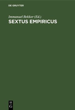 Cover Sextus Empiricus (eBook, PDF)