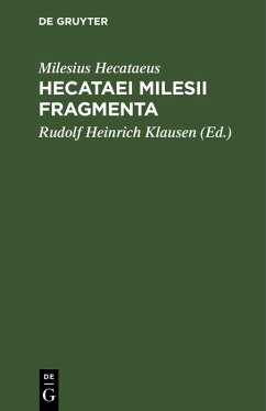 Cover Hecataei Milesii Fragmenta (eBook, PDF)