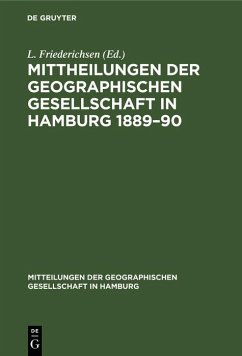 Cover Mittheilungen der Geographischen Gesellschaft in Hamburg 1889-90 (eBook, PDF)