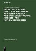 Abteilung 6. Bogen 16-20: Altkatholische Kirchen in Amerika - Afrikanischorthodoxe Kirchen - Frei-katholische Kirche (eBook, PDF)
