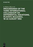 Proceedings of the Third International Colloquium on Differential Equations, Plovdiv, Bulgaria, 18-22 August 1992 (eBook, PDF)
