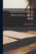 Miscellaneous Writings, 1883-1896 - Bild 1
