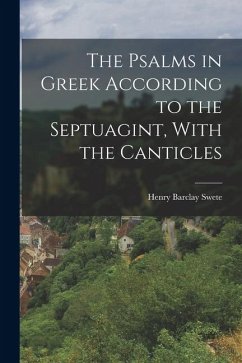 Cover The Psalms in Greek According to the Septuagint, With the Canticles