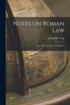 Cover Notes on Roman Law: Law of Persons, Law of Contracts