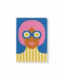 Olimpia Zagnoli Blue Midsized Sewn Lined Notebook Olimpia Zagnoli Blue Midsized Sewn Lined Notebook