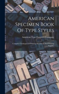 Cover American Specimen Book Of Type Styles