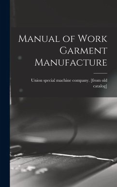 Cover Manual of Work Garment Manufacture