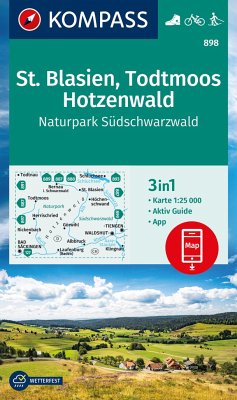 Cover KOMPASS Wanderkarte 898 St. Blasien, Todtmoos, Hotzenwald, Naturpark Südschwarzwald 1:25.000