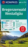 KOMPASS Wanderkarte 2 Bregenzerwald, Westallgäu 1:50.000