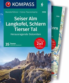 KOMPASS Wanderführer Seiser Alm, Langkofel, Schlern, Tierser Tal - Herausragende Dolomiten, 35 Touren mit Extra-Tourenkarte - Baumann, Franziska