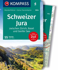 KOMPASS Wanderführer Schweizer Jura, 55 Touren mit Extra-Tourenkarte - Mertz, Peter