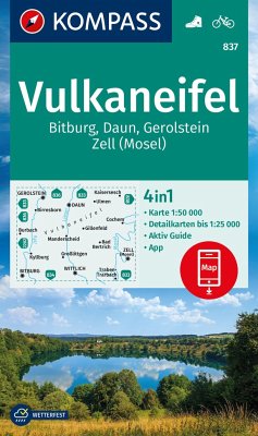 Cover KOMPASS Wanderkarte 837 Vulkaneifel, Bitburg, Daun, Gerolstein, Zell (Mosel) 1:50.000
