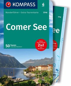 KOMPASS Wanderführer Comer See, 50 Touren mit Extra-Tourenkarte - Baumann, Franziska