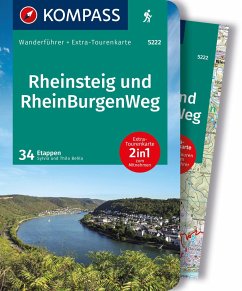 KOMPASS Wanderführer Rheinsteig RheinBurgenWeg, 34 Etappen mit Extra-Tourenkarte - Behla, Silvia und Thilo