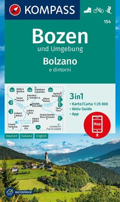 Cover KOMPASS Wanderkarte 154 Bozen und Umgebung / Bolzano e dintorni 1:25.000