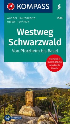 Cover KOMPASS Wander-Tourenkarte Westweg Schwarzwald 1:50.000
