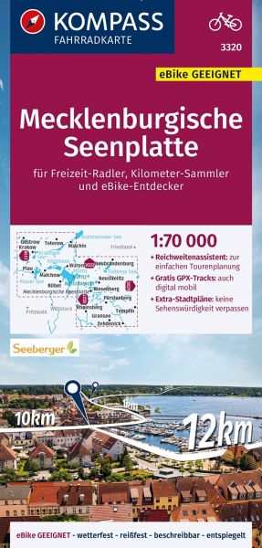 KOMPASS Fahrradkarte 3320 Mecklenburgische Seenplatte 1:70.000