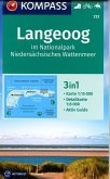 KOMPASS Wanderkarte 731 Langeoog im Nationalpark Niedersächsisches Wattenmeer 1:15.000