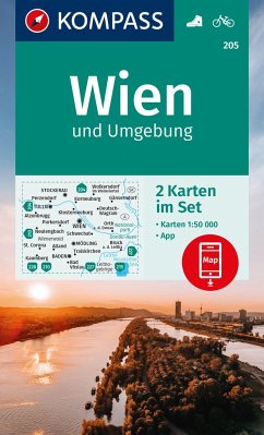 Cover KOMPASS Wanderkarten-Set 205 Wien und Umgebung (2 Karten) 1:50.000