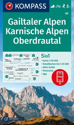 KOMPASS Wanderkarte 60 Gailtaler Alpen, Karnische Alpen, Oberdrautal 1:50.000