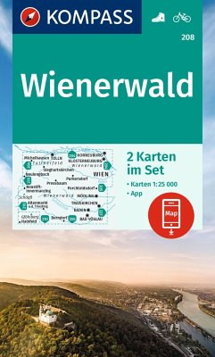 Cover KOMPASS Wanderkarten-Set 208 Wienerwald (2 Karten) 1:25.000