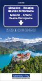 Slowenien - Kroatien - Bosnien-Herzegowina Strassenkarte 1:500 000