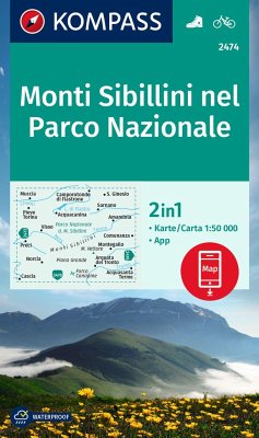 Cover KOMPASS Wanderkarte 2474 Monti Sibillini nel Parco Nazionale 1:50.000