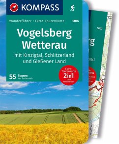 KOMPASS Wanderführer Vogelsberg-Wetterau, 55 Touren mit Extra-Tourenkarte - Tschersich, Kay