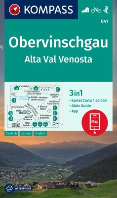 KOMPASS Wanderkarte 041 Obervinschgau / Alta Val Venosta 1:25.000