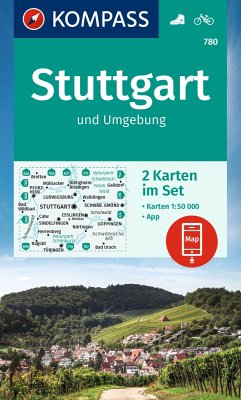 Cover KOMPASS Wanderkarten-Set 780 Stuttgart und Umgebung (2 Karten) 1:50.000