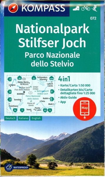 KOMPASS Wanderkarte 072 Nationalpark Stilfser Joch / Parco Nazionale dello Stelvio 1:50.000 KOMPASS Wanderkarte 072 Nationalpark Stilfser Joch / Parco Nazionale dello Stelvio 1:50.000