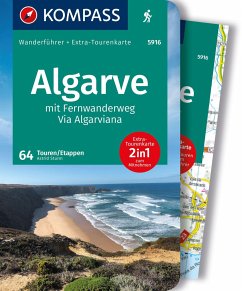 KOMPASS Wanderführer Algarve mit Fernwanderweg Via Algarviana, 64 Touren / Etappen mit Extra-Tourenkarte - Sturm, Astrid
