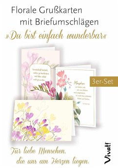 Cover 3er-Set Grußkarten »Du bist einfach wunderbar«