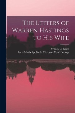 Cover The Letters of Warren Hastings to His Wife