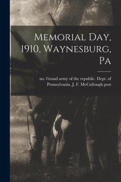 Cover Memorial day, 1910, Waynesburg, Pa